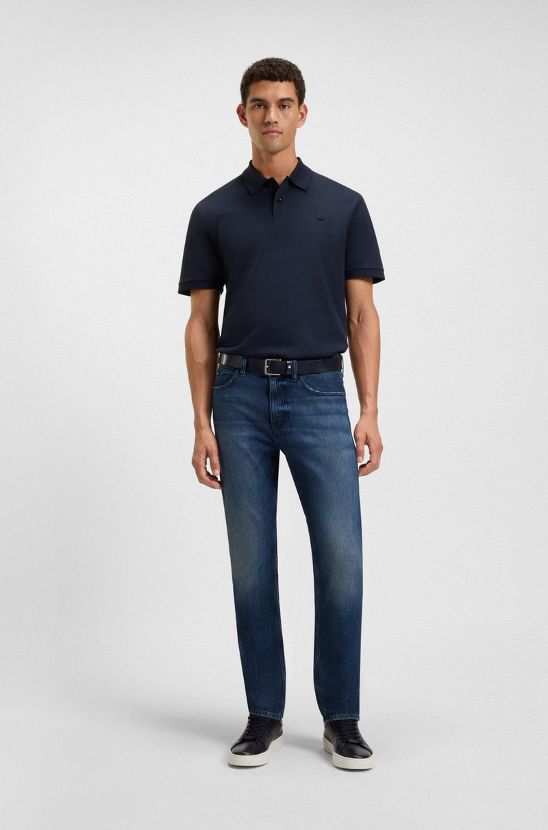 BOSS DELAWARE SLIM-FIT JEANS IN BLUE MECHANICAL-STRETCH DENIM outlook