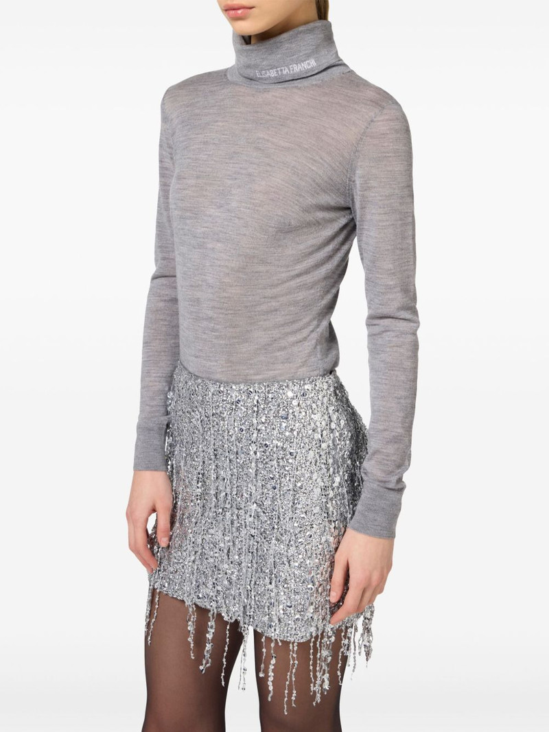 roll neck semi-sheer jumper 3