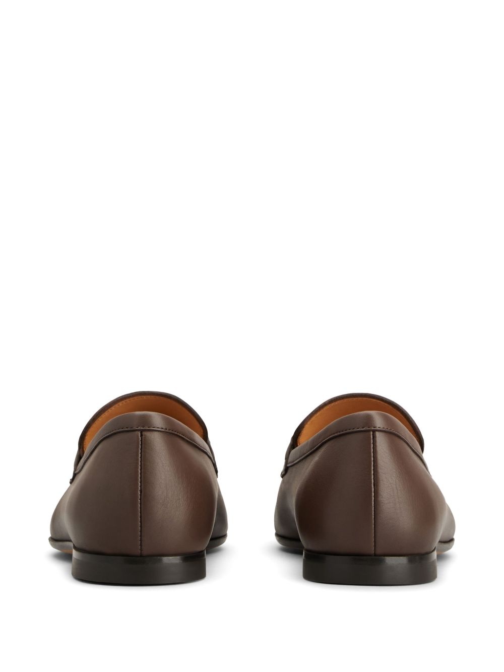 almond-toe leather loafers - 3