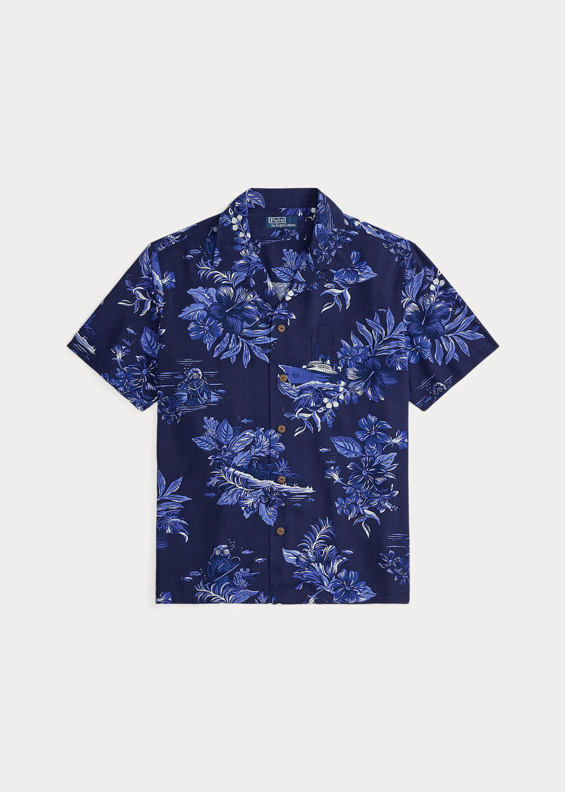 Classic Fit Tropical-Print Camp Shirt 1