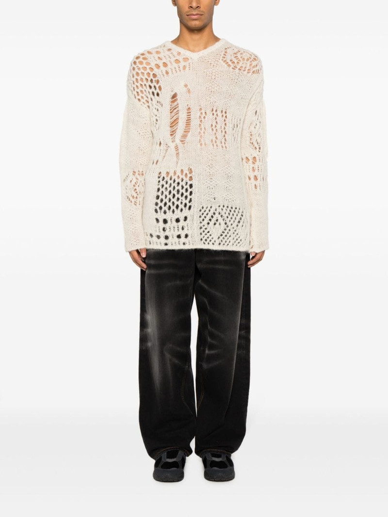 Our Legacy crochet-knit alpaca-wool jumper outlook