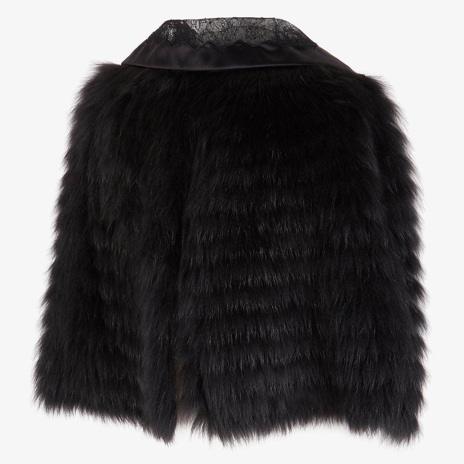 Black fox fur cape - 3