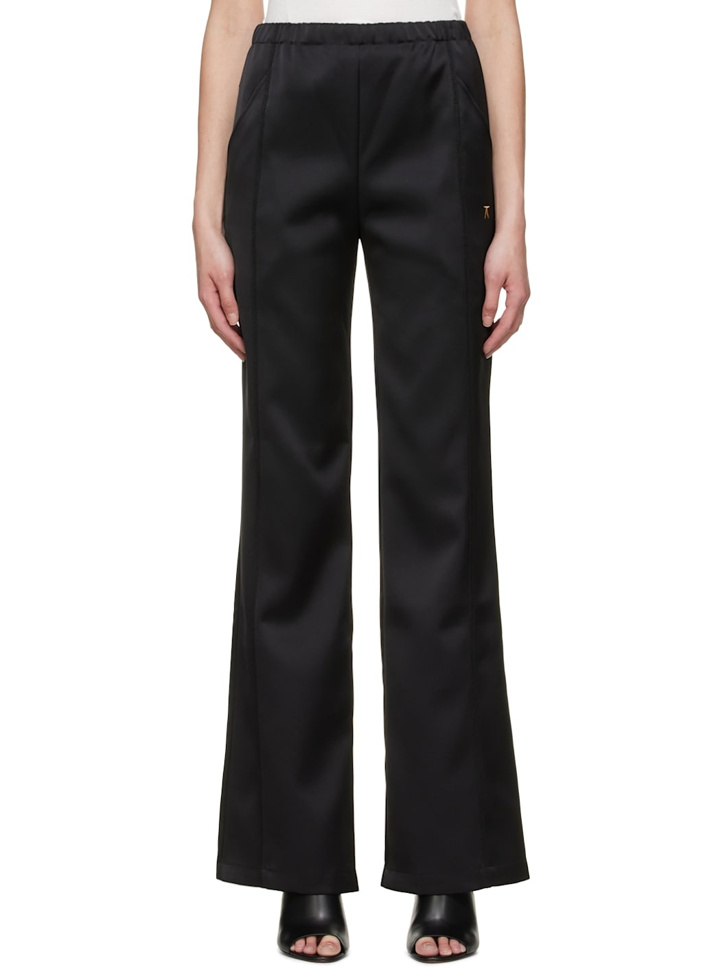 Black Polyester Trouseres - 1