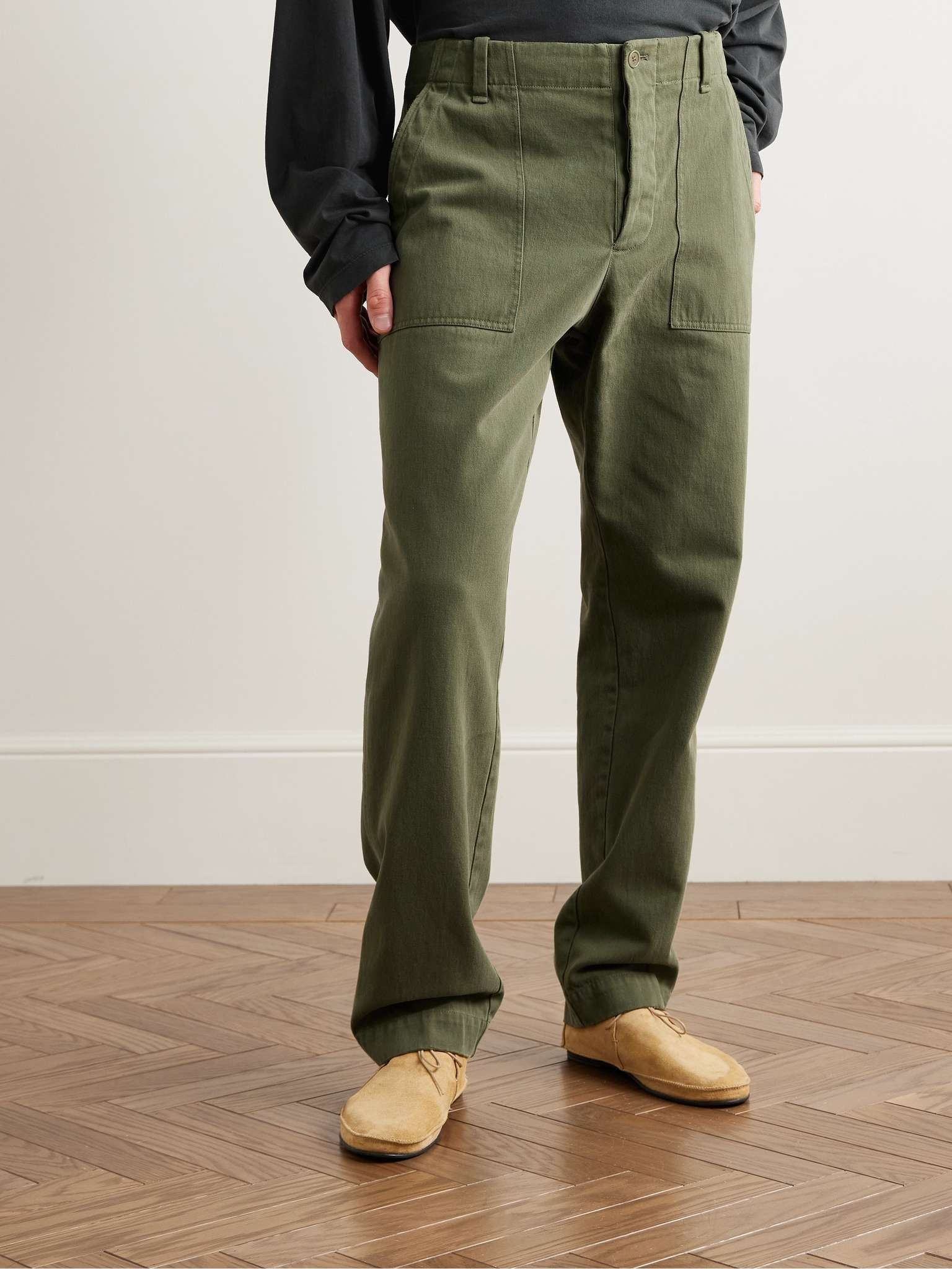 パンツ 25ss THE ROW Cotton valerio pants 988W3954KKG Valerio Pant Green in Cotton – The Row