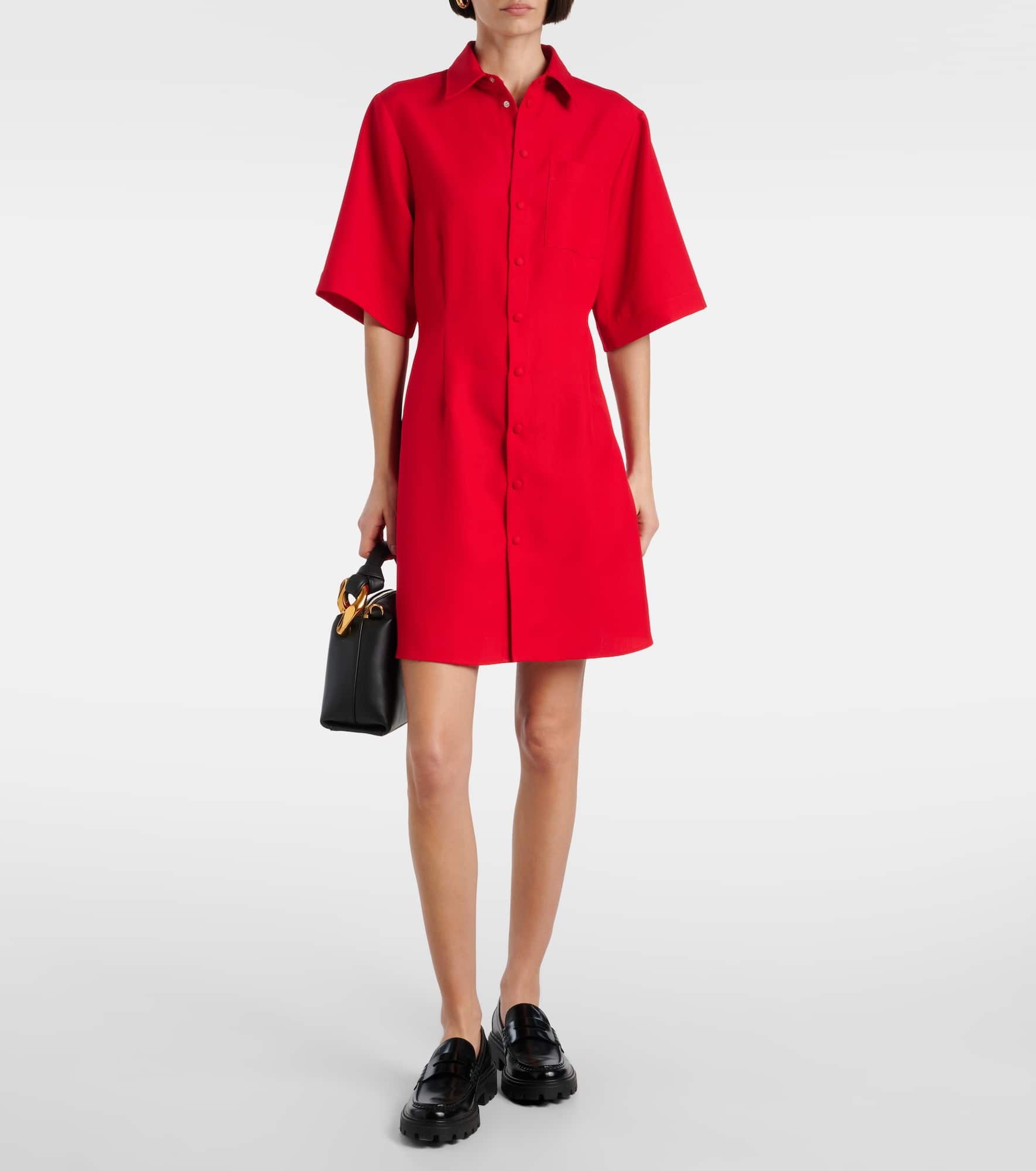 Virgin wool canvas shirt dress - 2