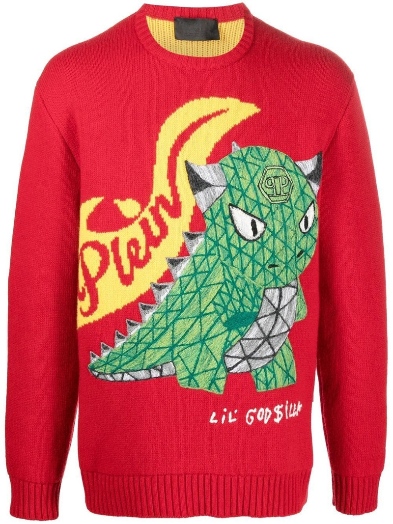 dinosaur-motif jumper 1