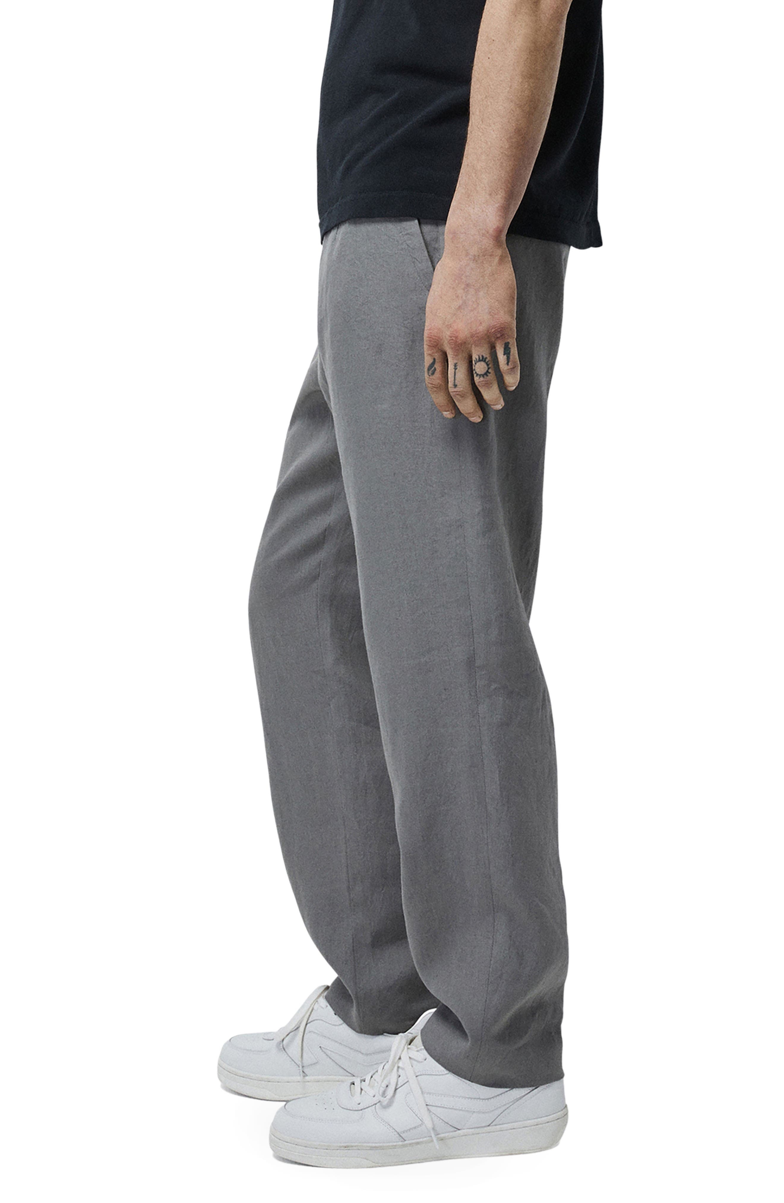 rag & bone Shift Linen Trousers in Slate at Nordstrom - 3