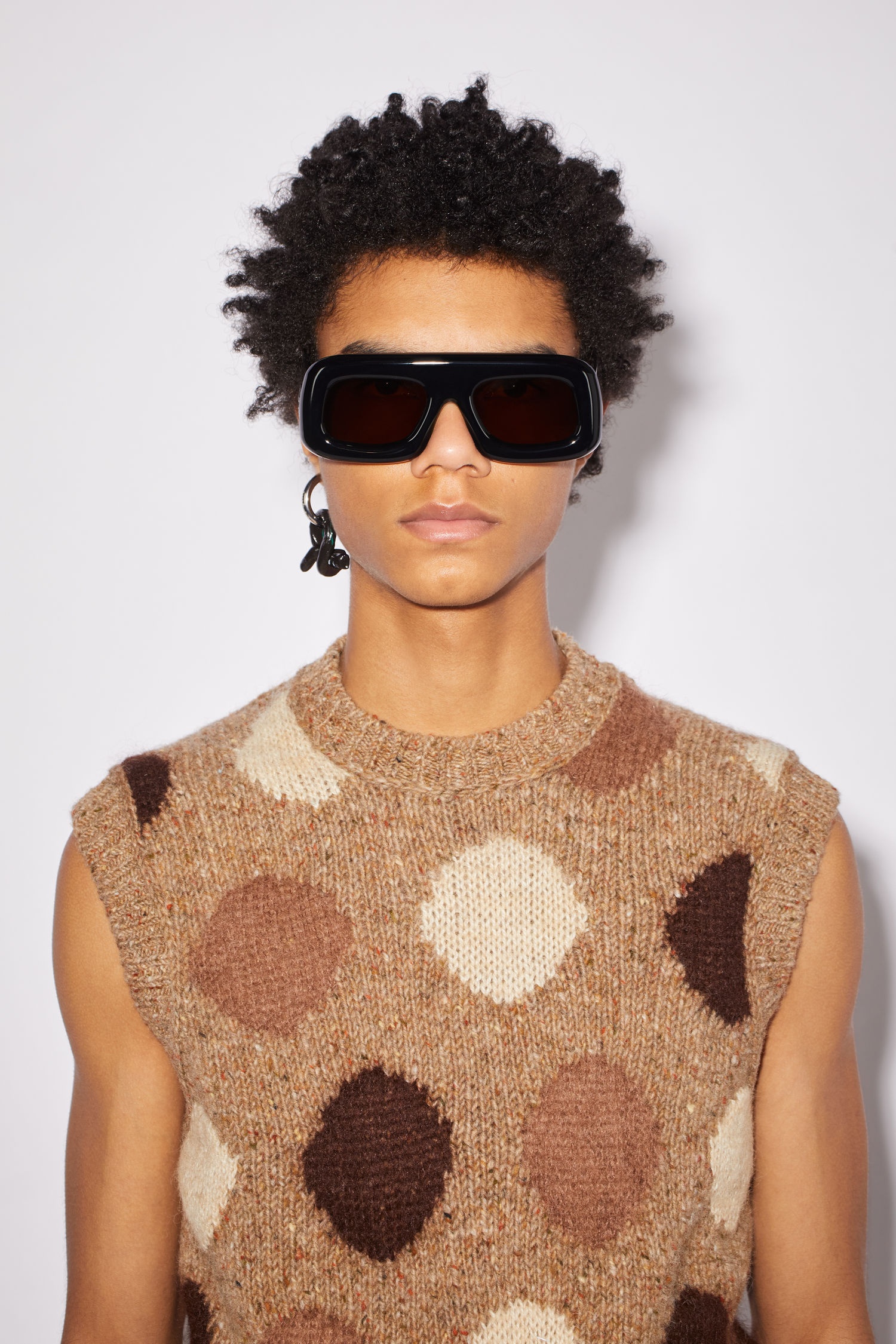 Dot sweater vest - Brown/multi - 5