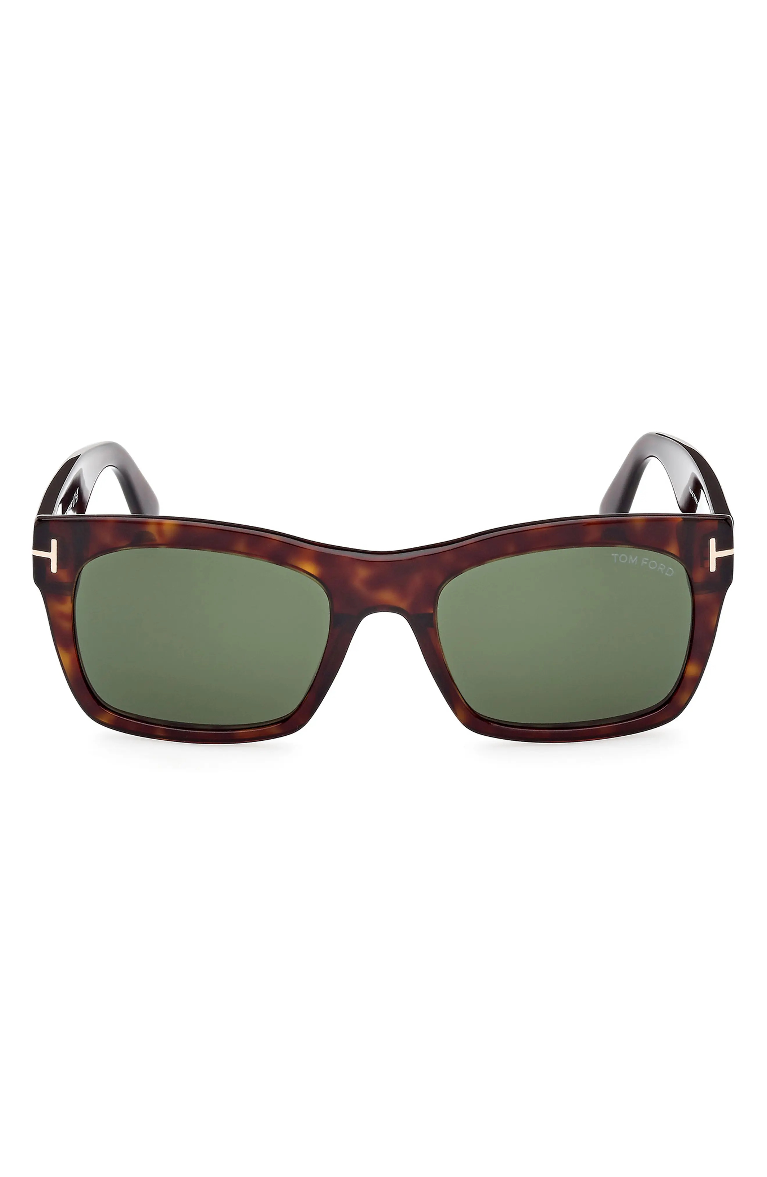 Nico 56mm Square Sunglasses in Classic Dark Havana /Green - 1