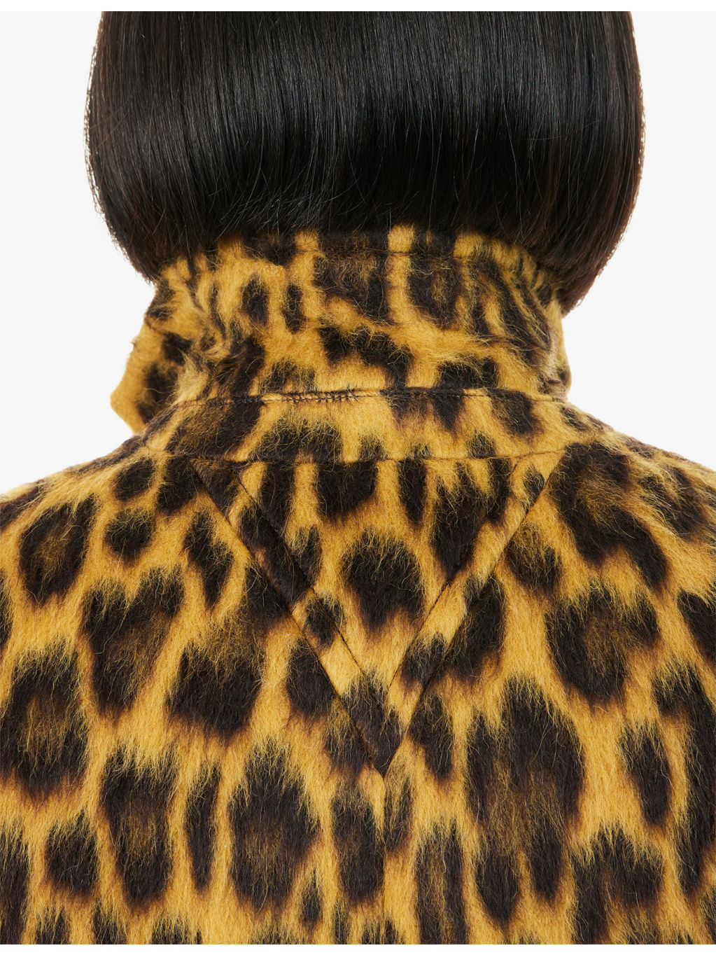 Brushed Leopard Wool-Blend Coat - 5
