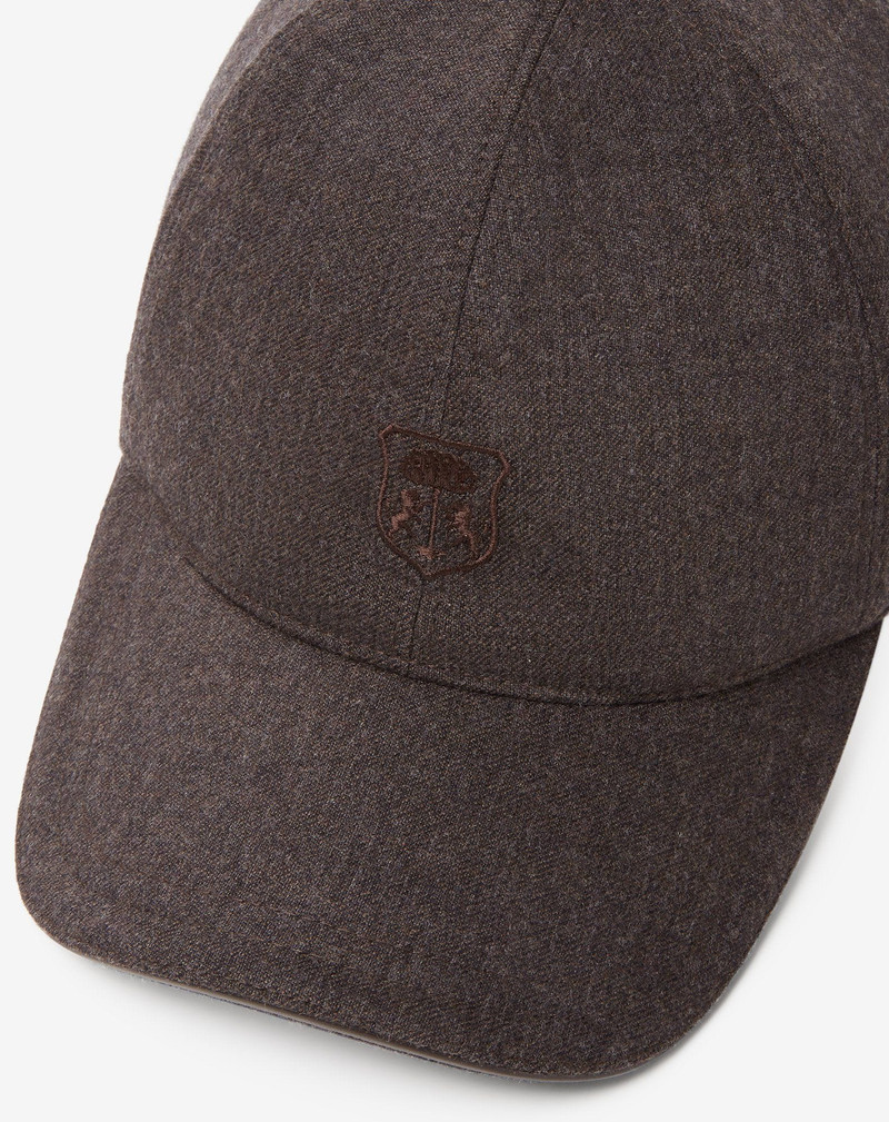 Dark Grey wool and cashmere baseball cap 4