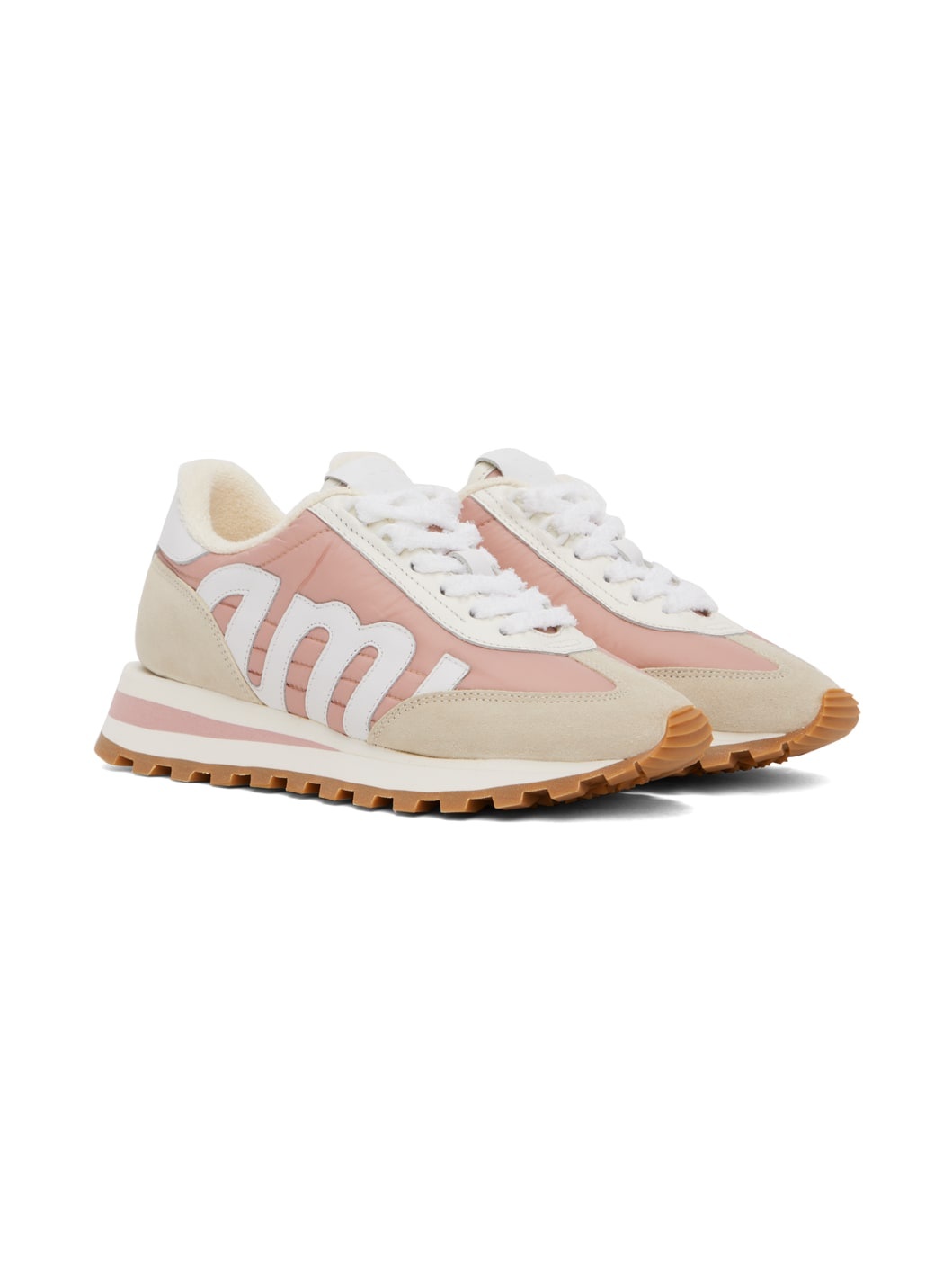 Pink & White Ami Rush Sneakers - 4