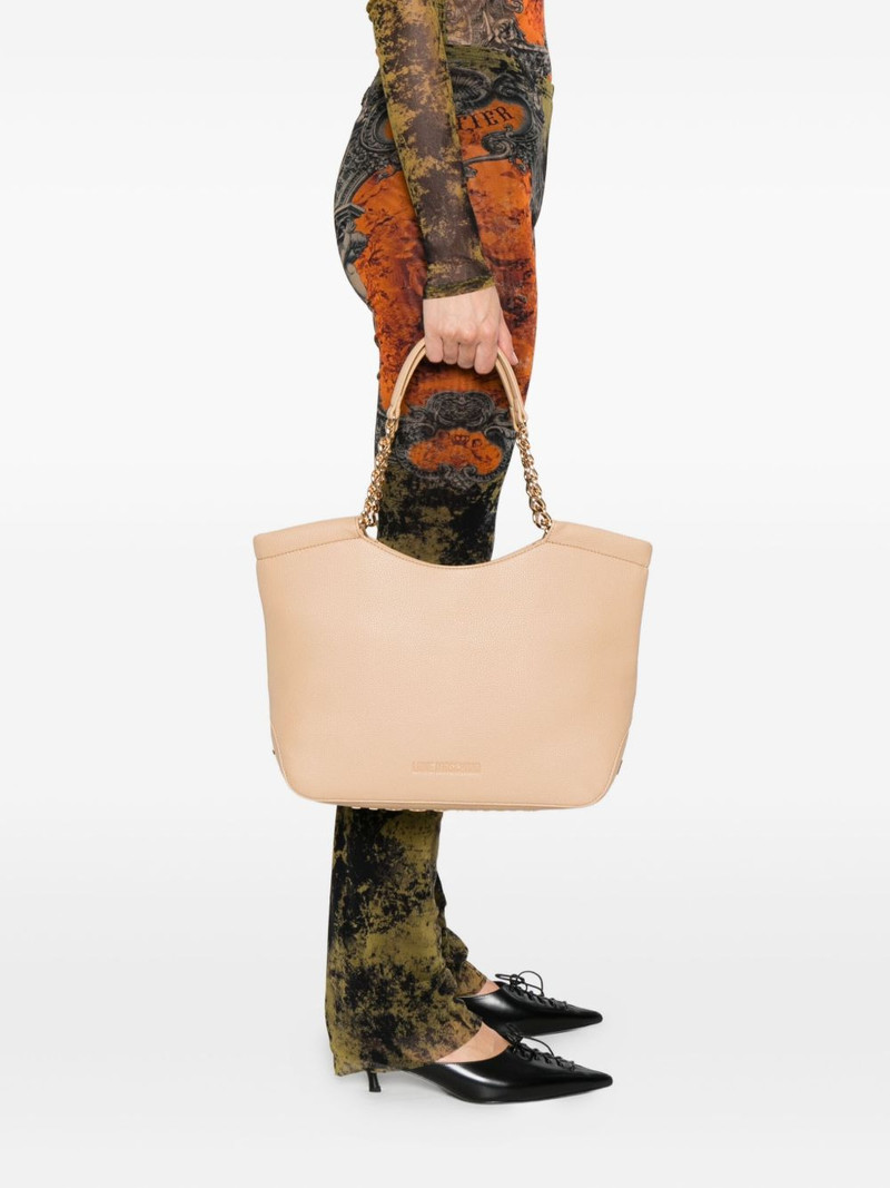 Moschino logo-lettering tote bag outlook