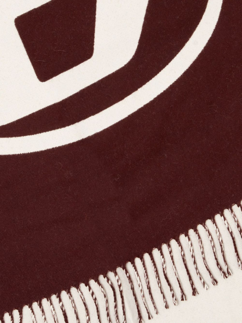 S-Tevie oval D-logo fringed-edge scarf 3