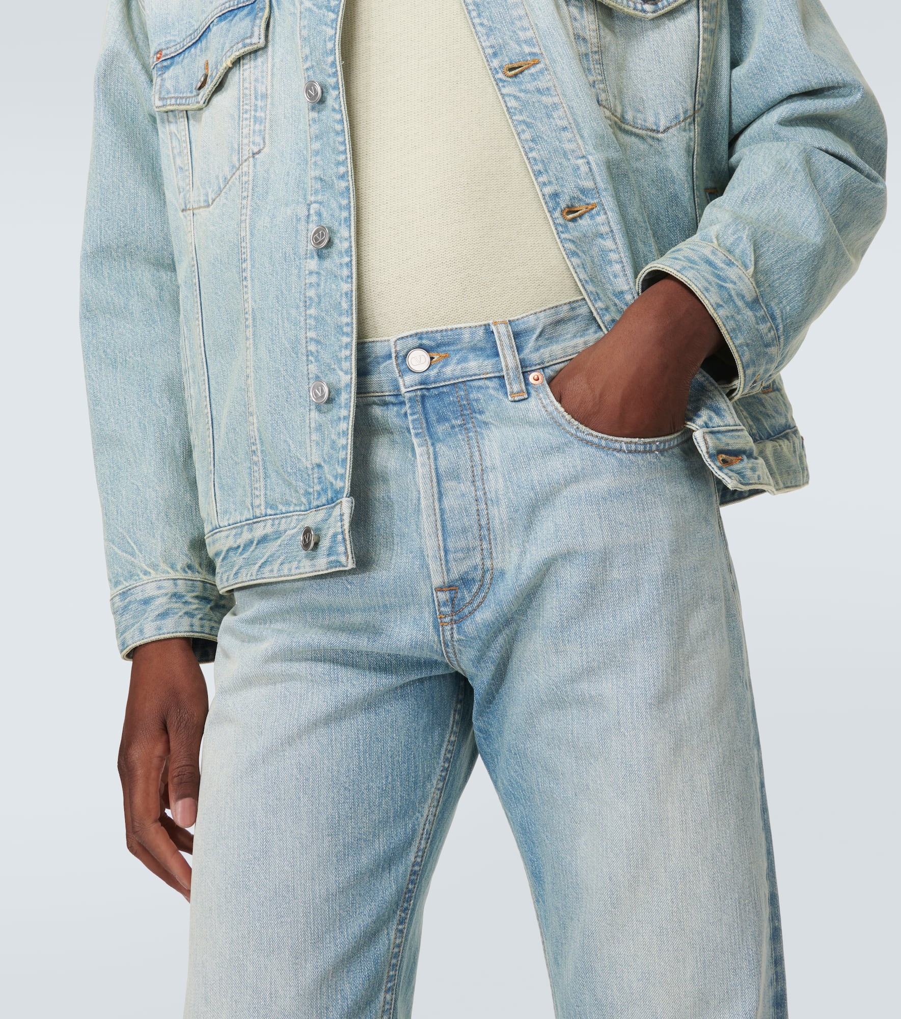 Mid-rise straight jeans - 5
