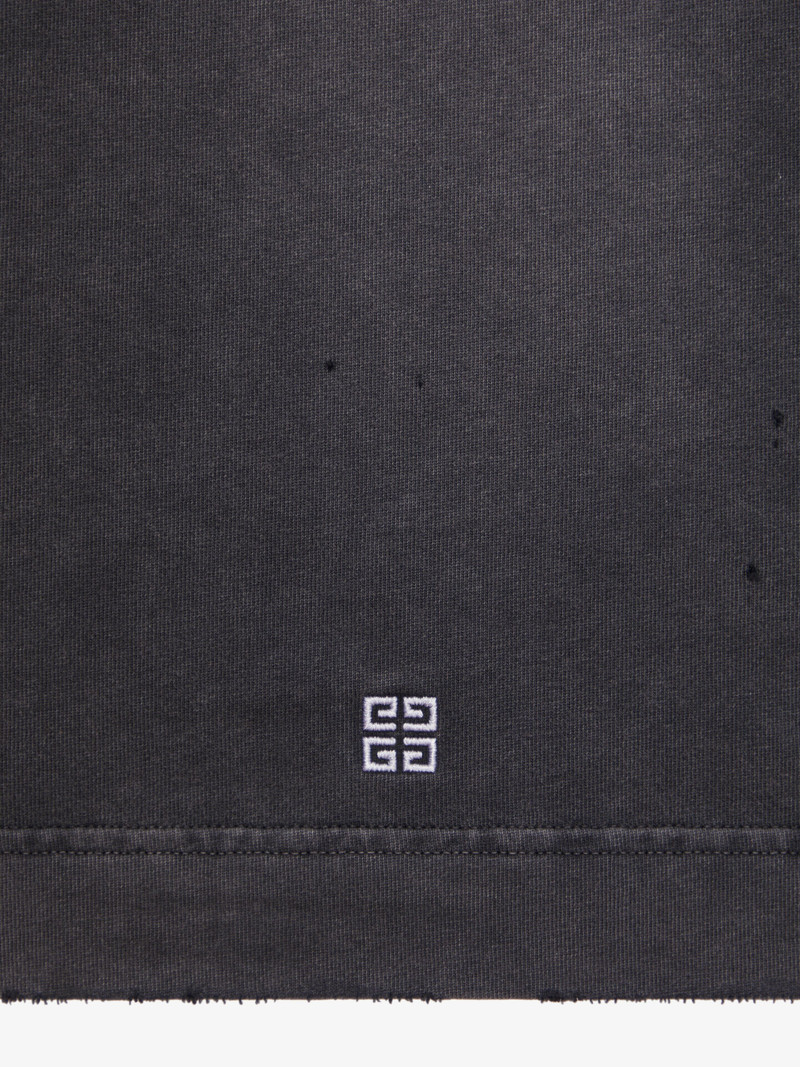 OVERLAPPED T-SHIRT IN COTTON WITH GIVENCHY FLAMES PRINT 6