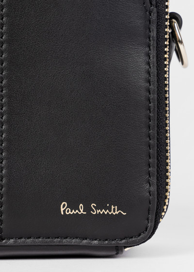 Paul Smith Women's Black Leather 'Signature Stripe' Camera Bag outlook