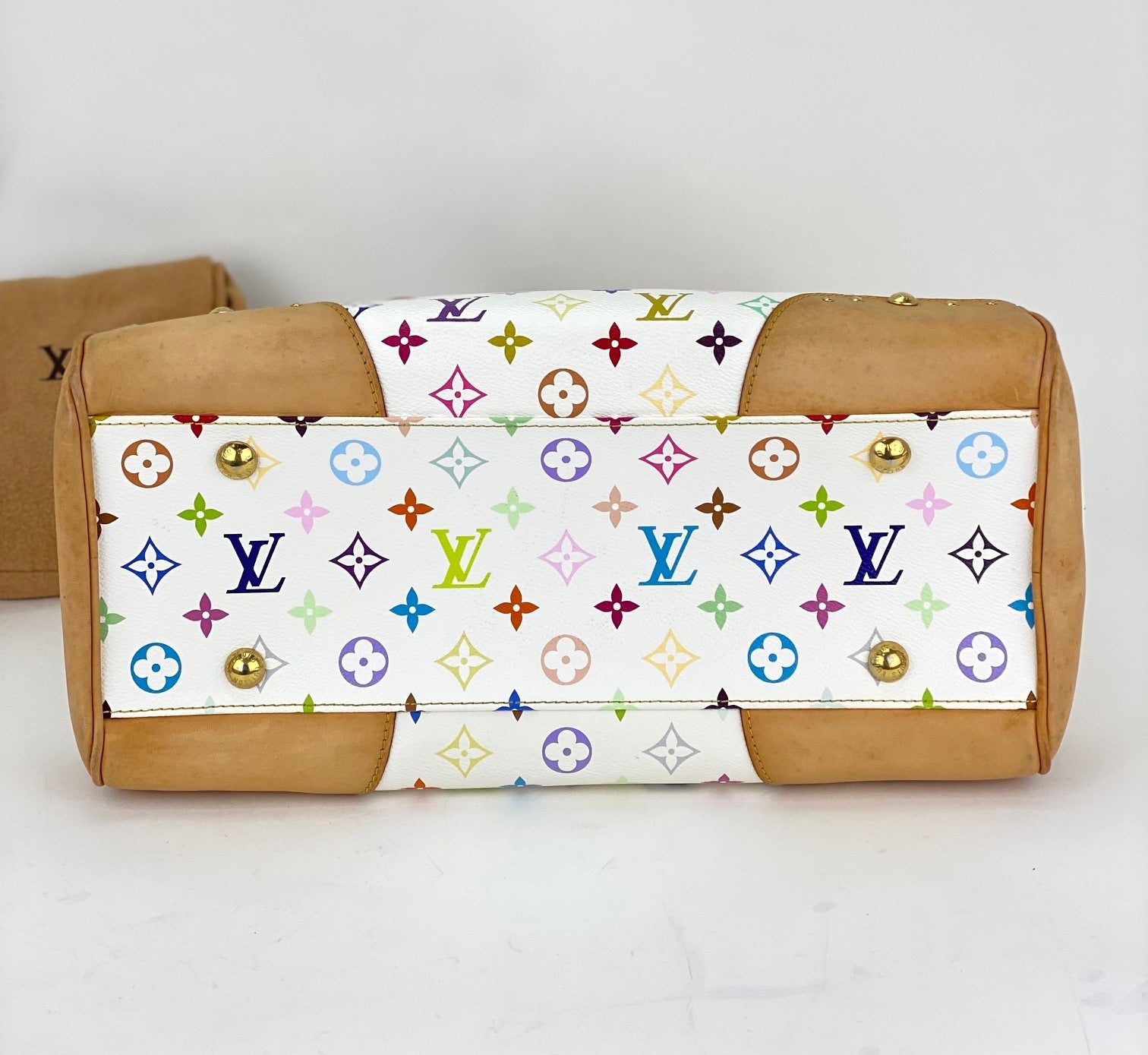 LOUIS VUITTON Beverly GM Shoulder White Monogram Multicolor Shoulder Bag preowned - 3