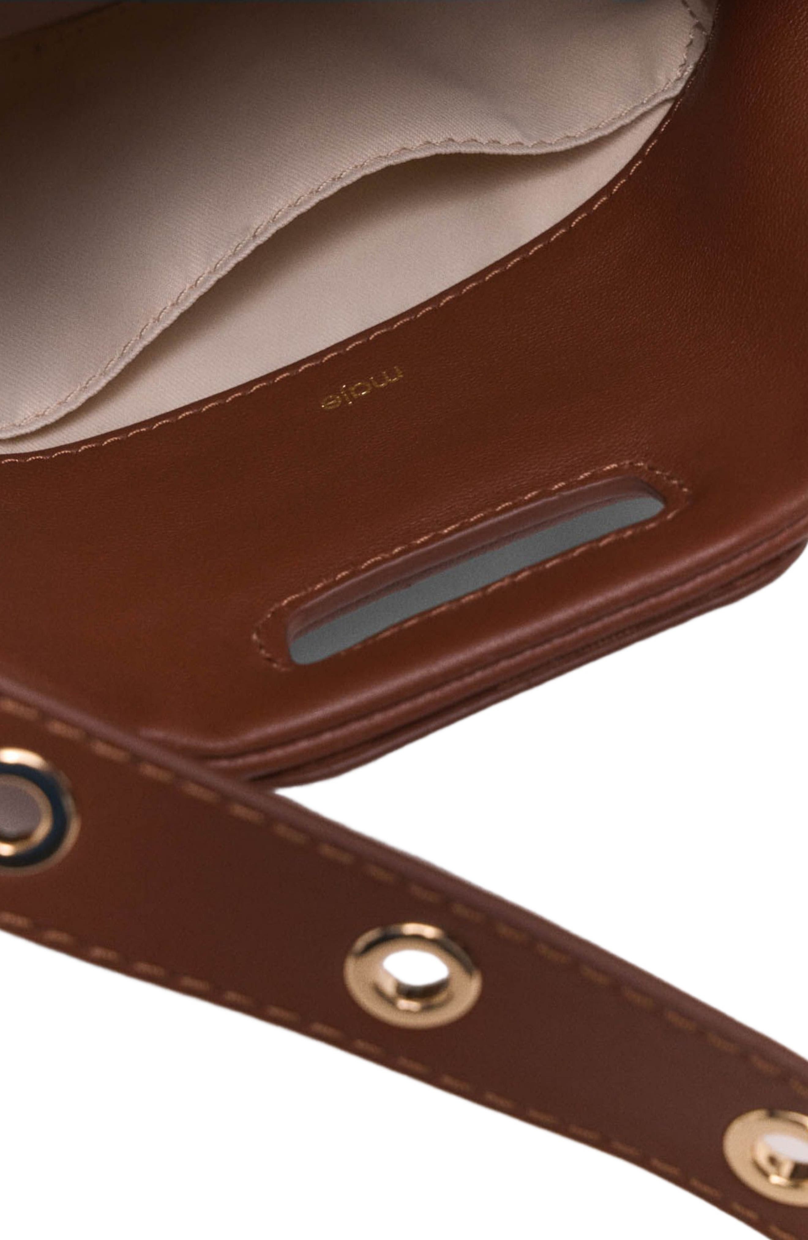maje Miss M mini leather studded bag in Brown at Nordstrom - 7
