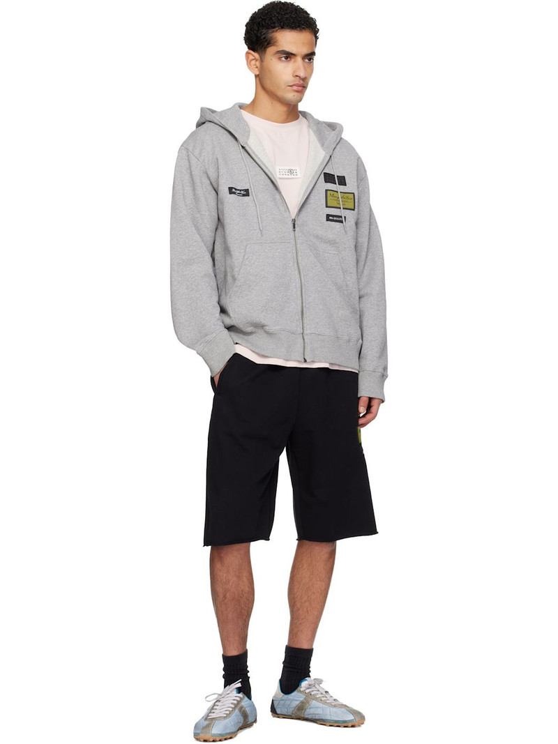 MM6 Maison Margiela Gray Label Patch Hoodie outlook
