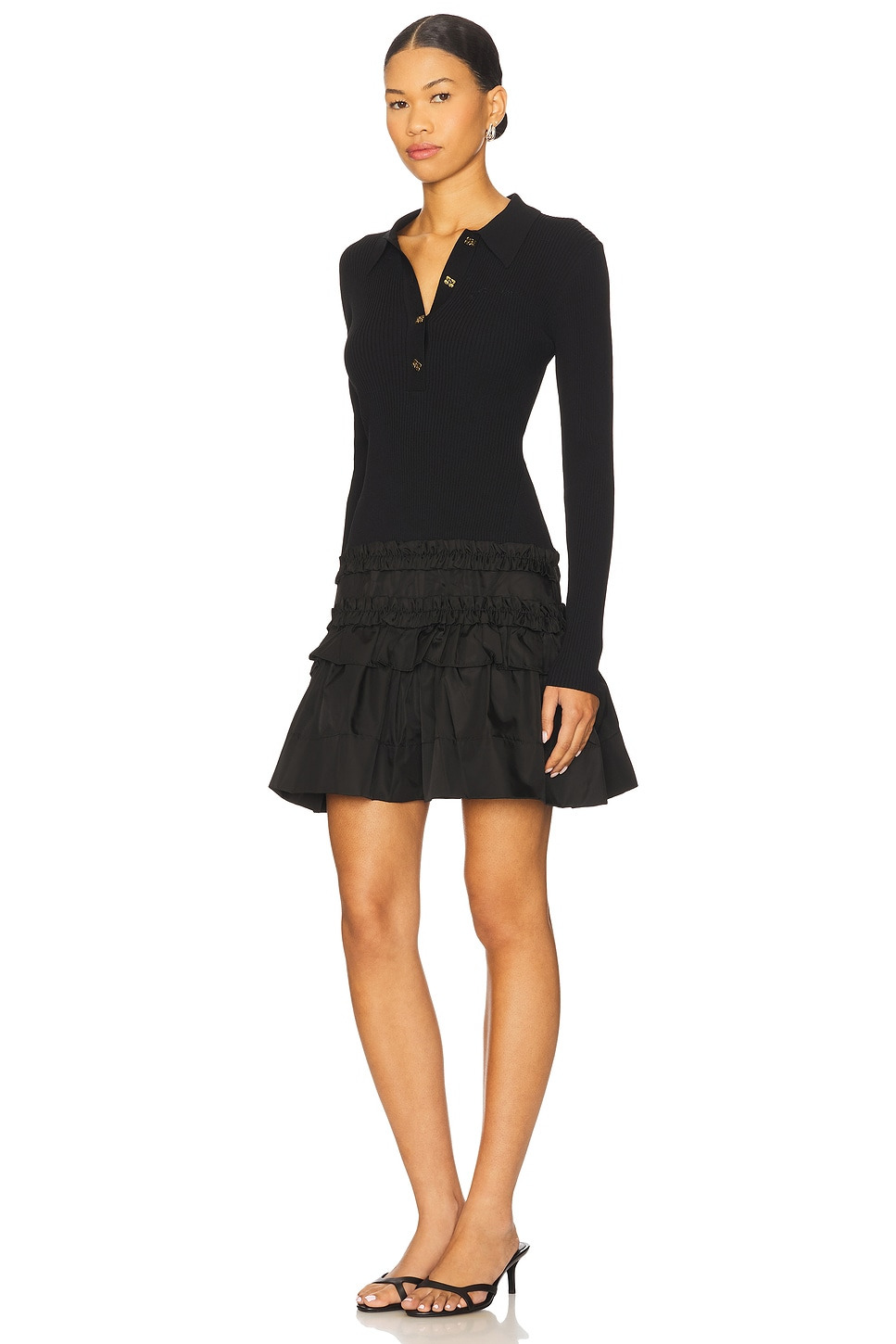 Melange Rib Knit Mini Dress - 2
