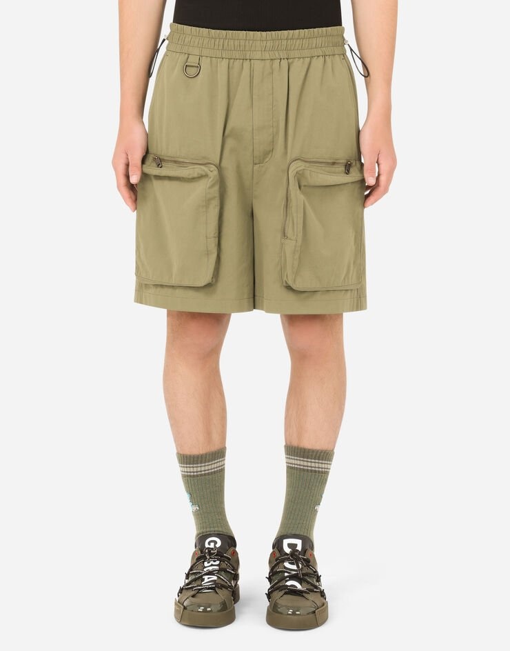 Cotton cargo shorts - 1