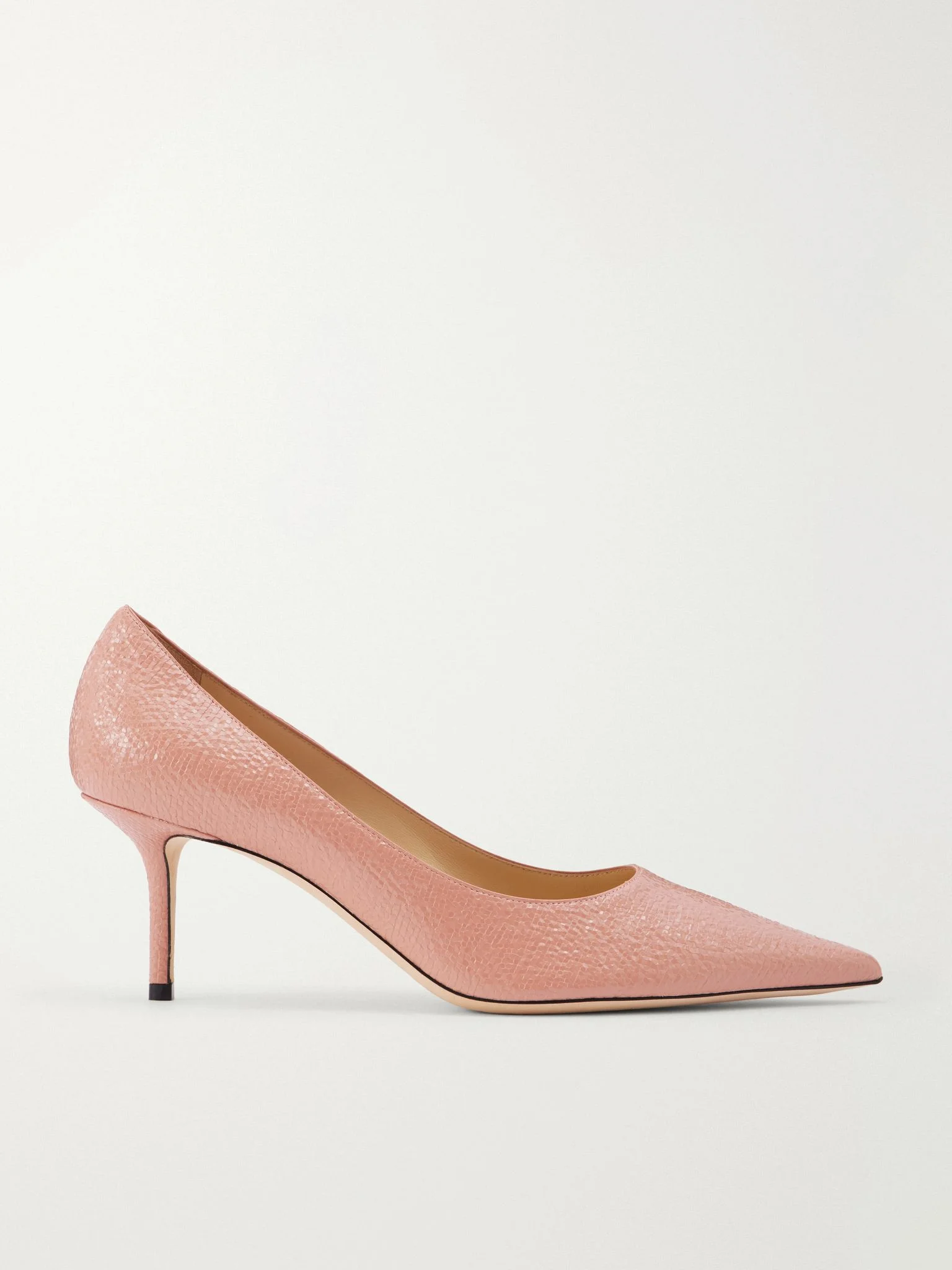 Love 65 crackled-leather pumps Pink - 1