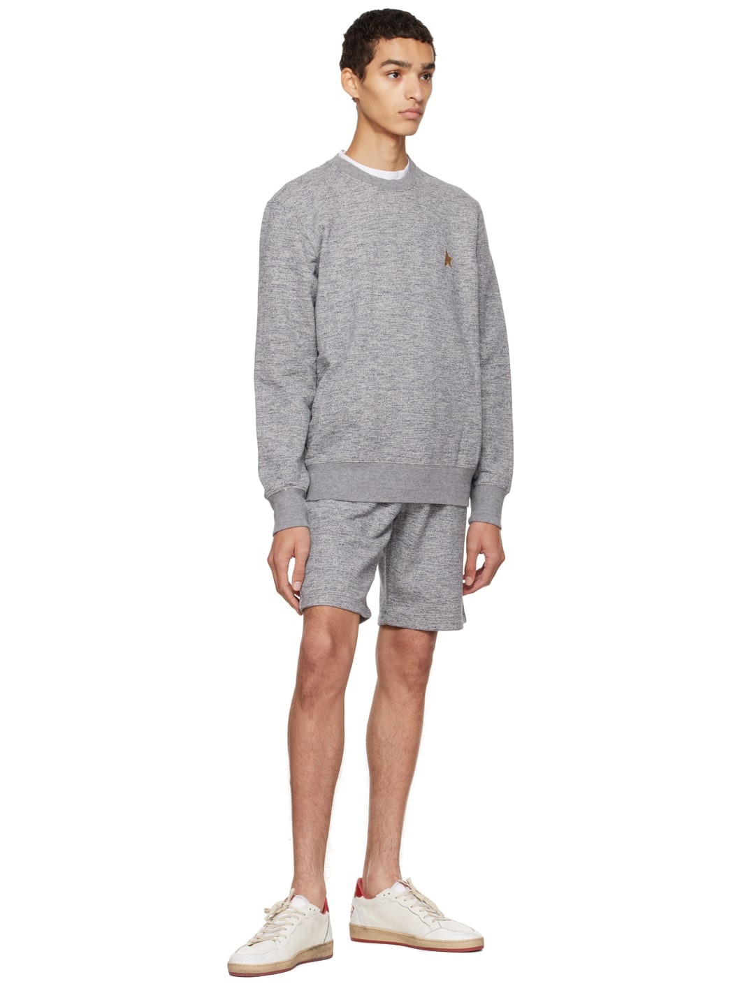 Gray Graphic Shorts - 4