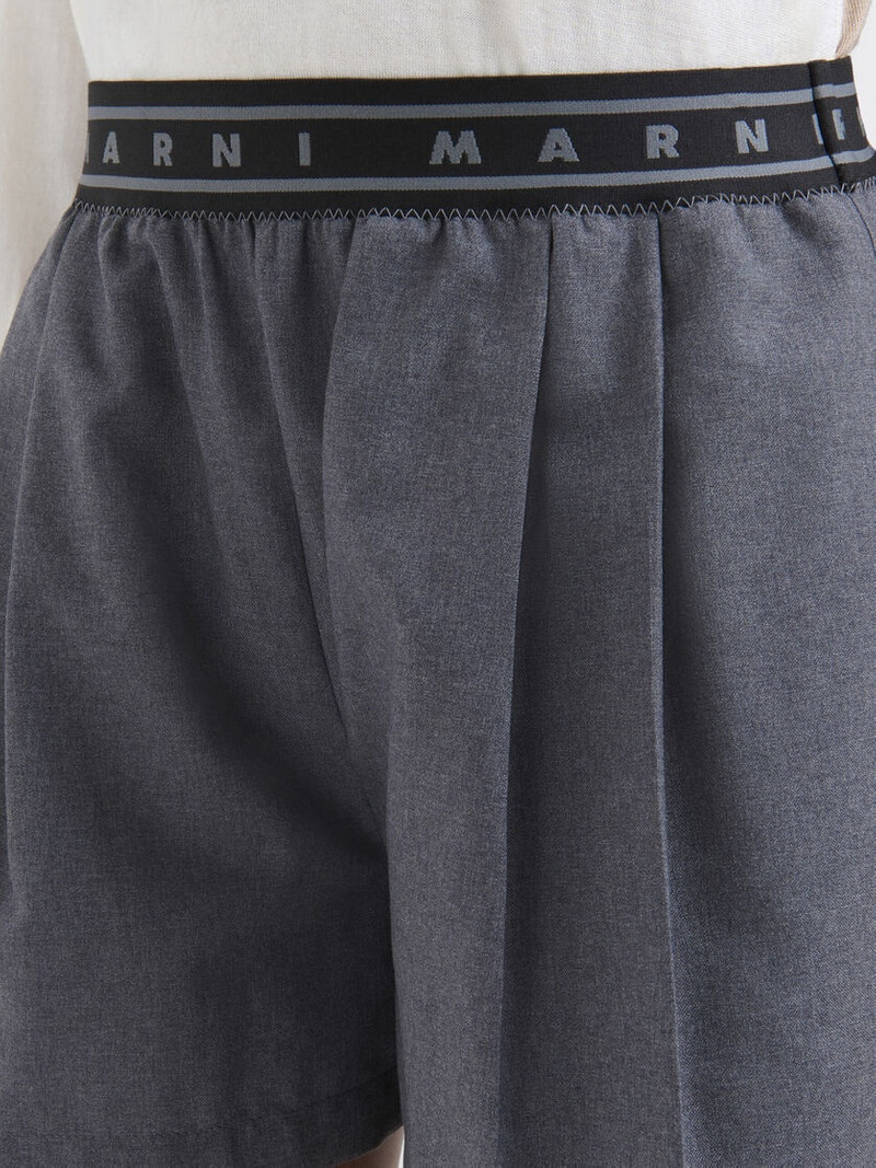 GREY WOOL SHORTS WITH MARNI SYMBOL 4