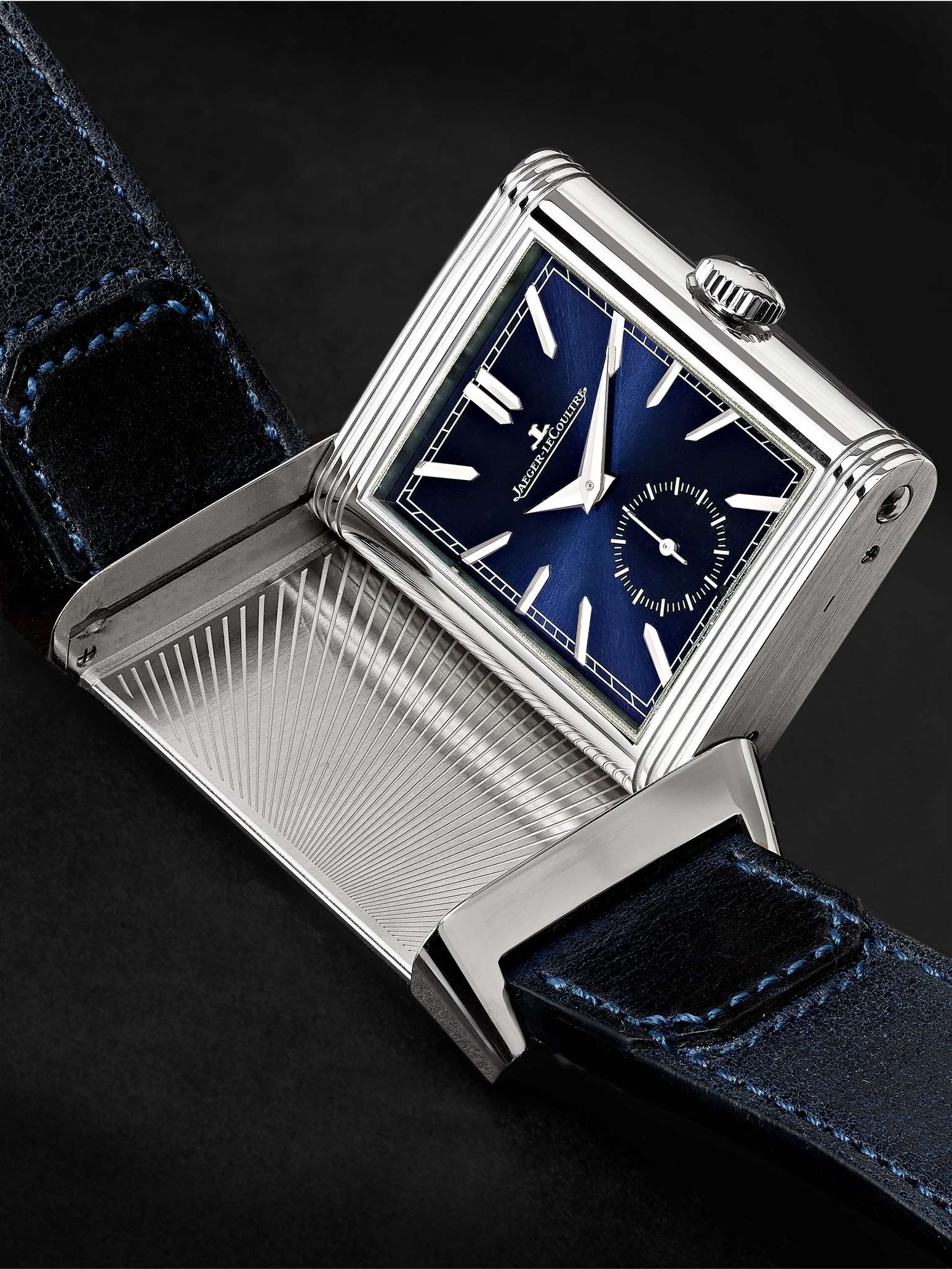 Reverso Tribute Duoface Hand-Wound 28.3mm Stainless Steel and Leather Watch, Ref. No. 3988482 - 7