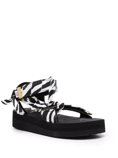 Suicoke Depa zebra print sandals outlook