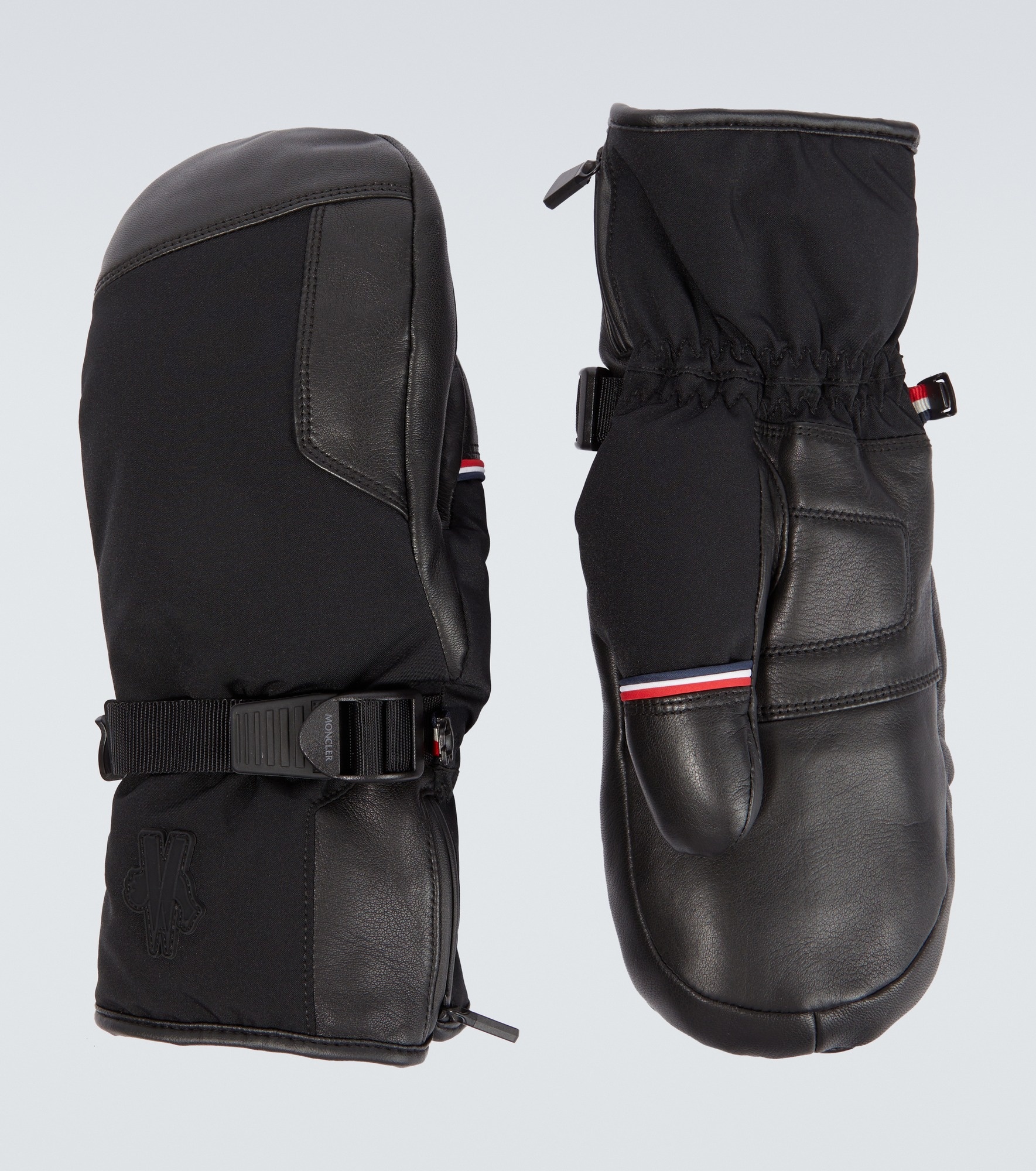 Leather and technical ski mittens - 1