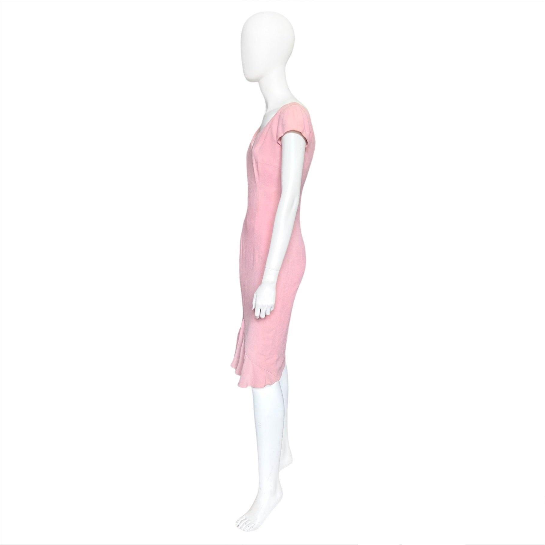 Christian dior Galliano ss99 plunging back pop pink dress - 2