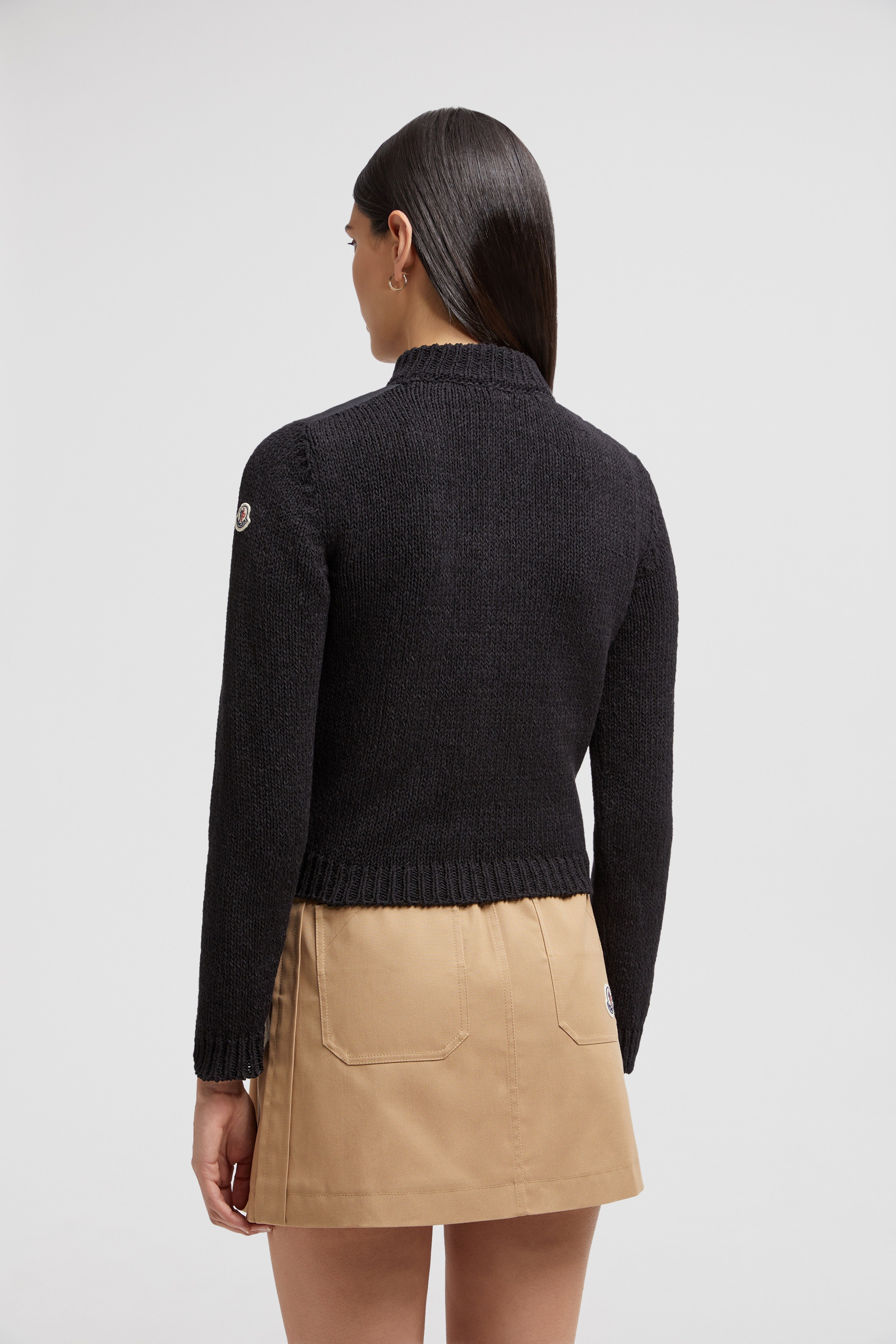 Padded Cotton Zip-Up Cardigan - 5