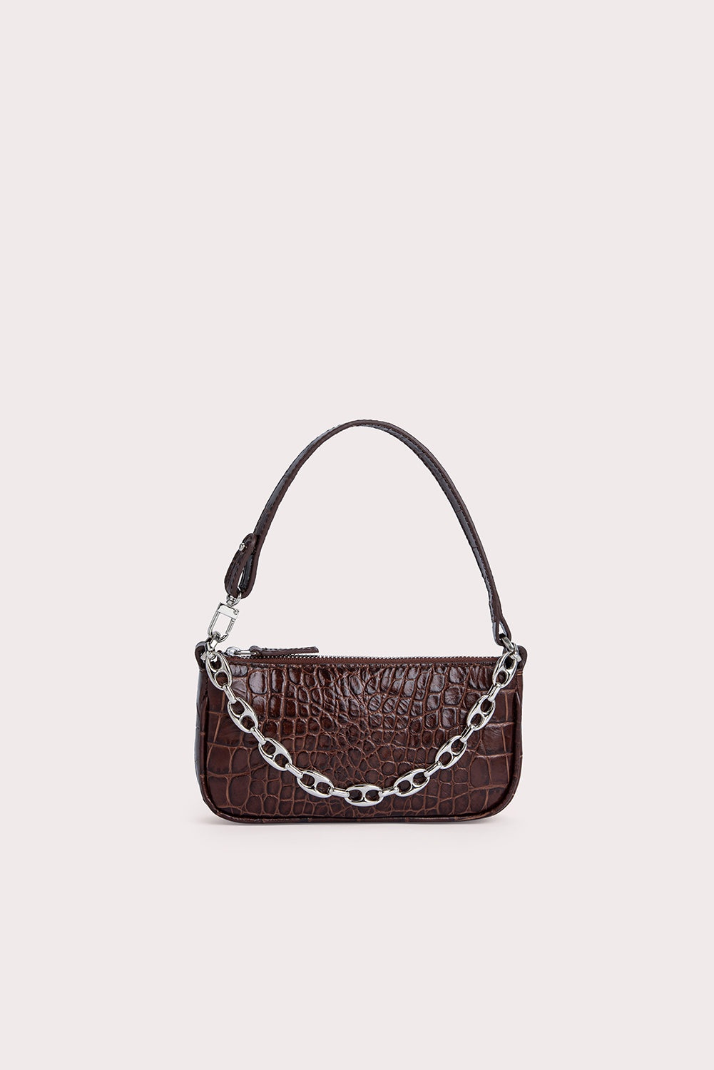 Mini Rachel Nutella Croco Embossed Leather - 1