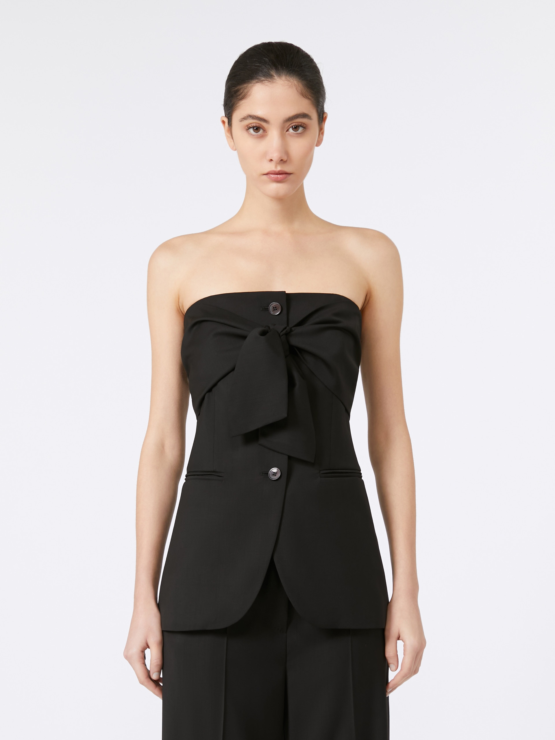 VERUSKA Woollen cloth corset top - 3