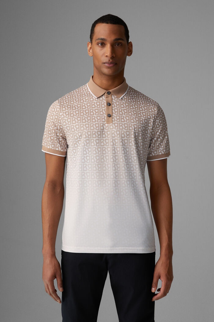 Arno Functional polo shirt in Brown/White - 2