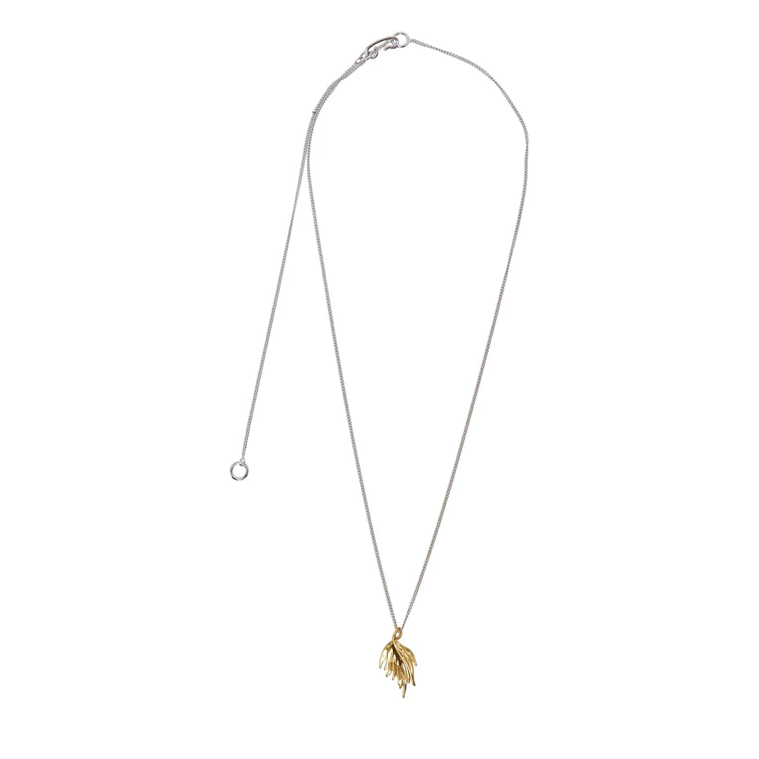 Eco Brass Leaf Pendant Necklace - 1