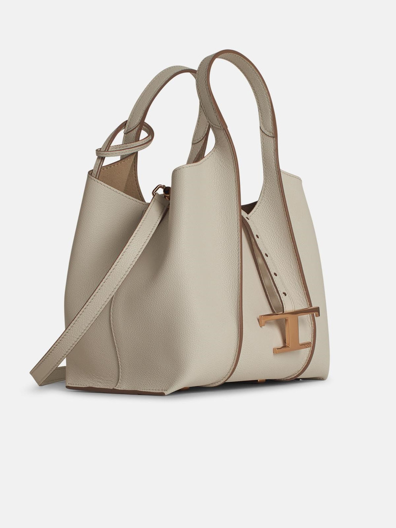 Tod's 'TIMELESS' MINI BAG IN WHITE LEATHER outlook