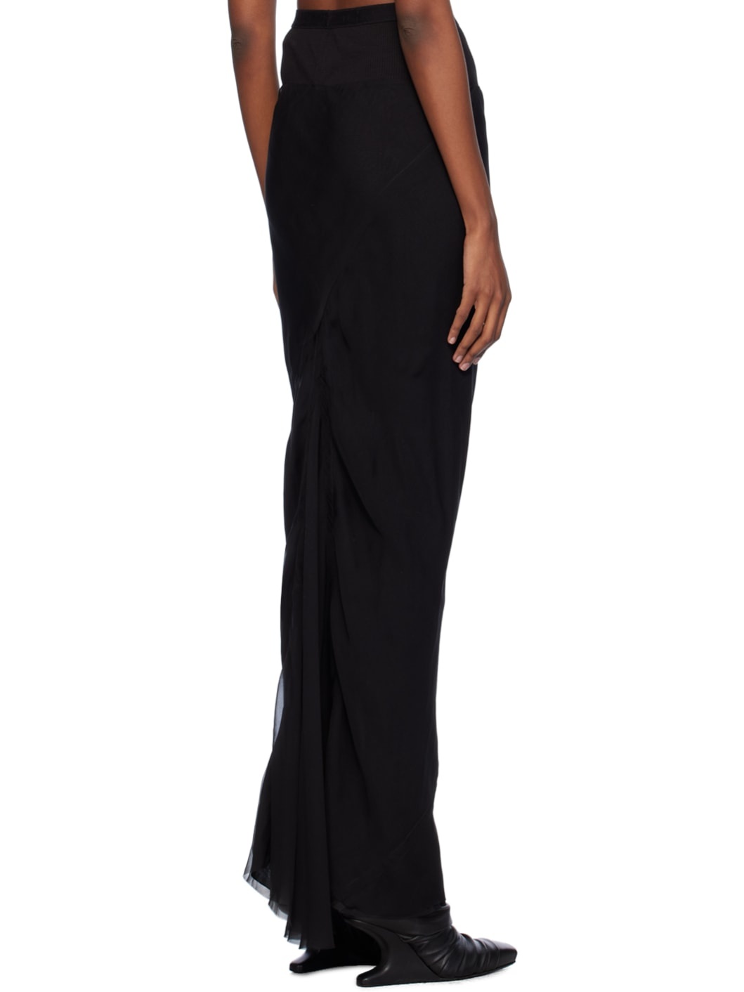 Black Long Coda Maxi Skirt - 3