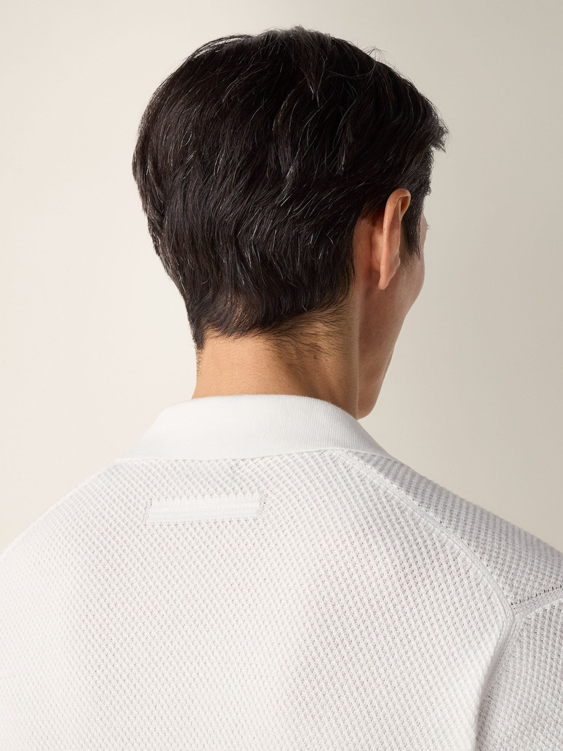 ZEGNA WHITE PREMIUM COTTON POLO SHIRT outlook