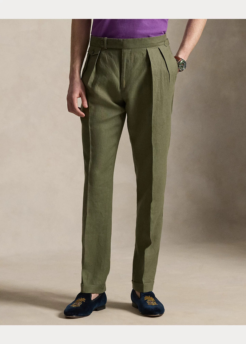 Pleated Linen Suit Trouser 3
