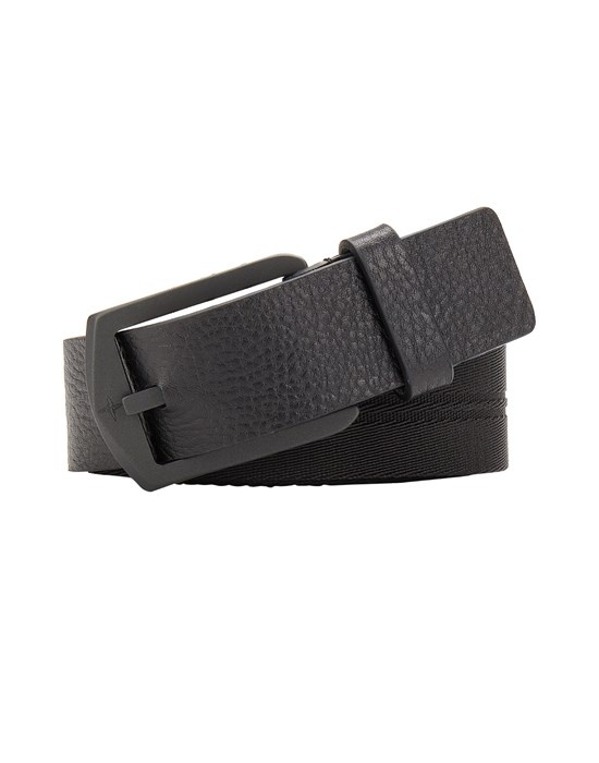 94362 TAPE + LEATHER BELT  BLACK - 1