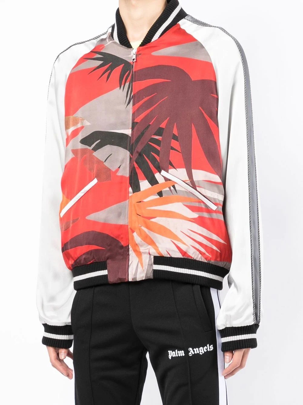 palm tree-print bomber jacket - 3