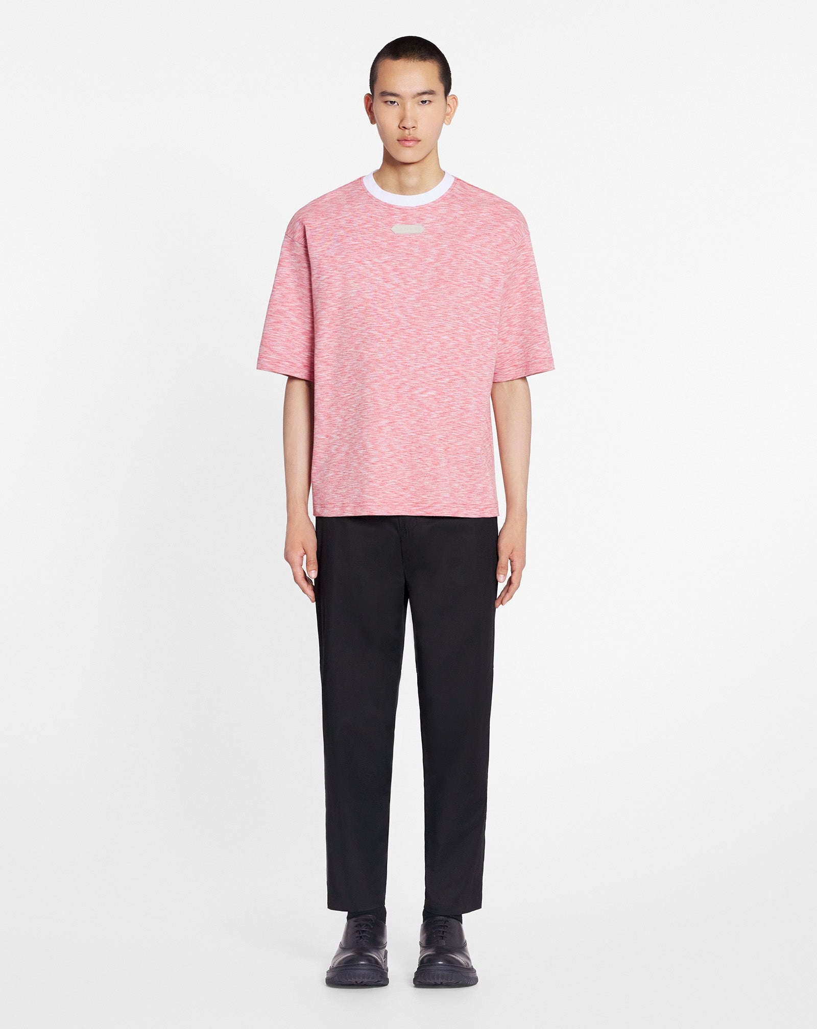 HEATHERED-EFFECT LOOSE-FITTING T-SHIRT - 2