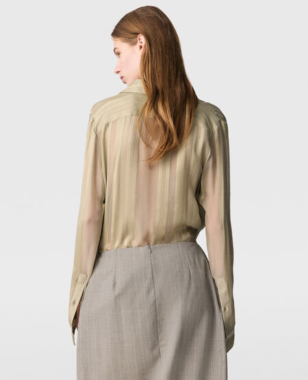 Sheer Stripe Fitted Shirt - 2