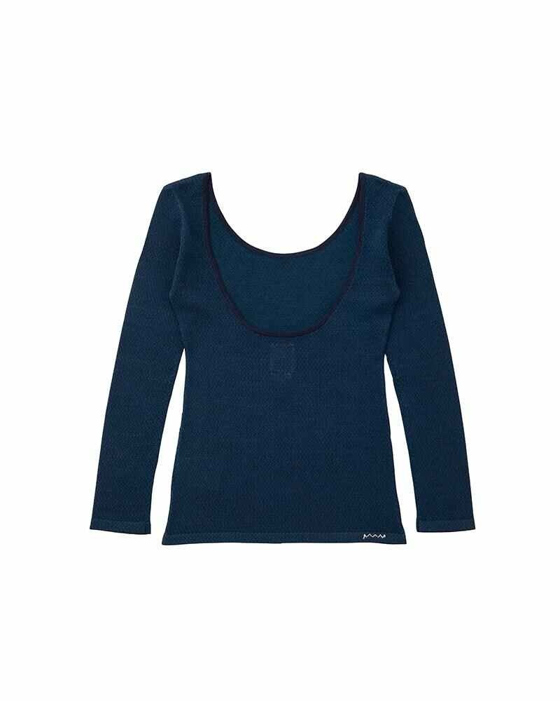 visvim ROUND NECK L/S KNIT W NAVY outlook