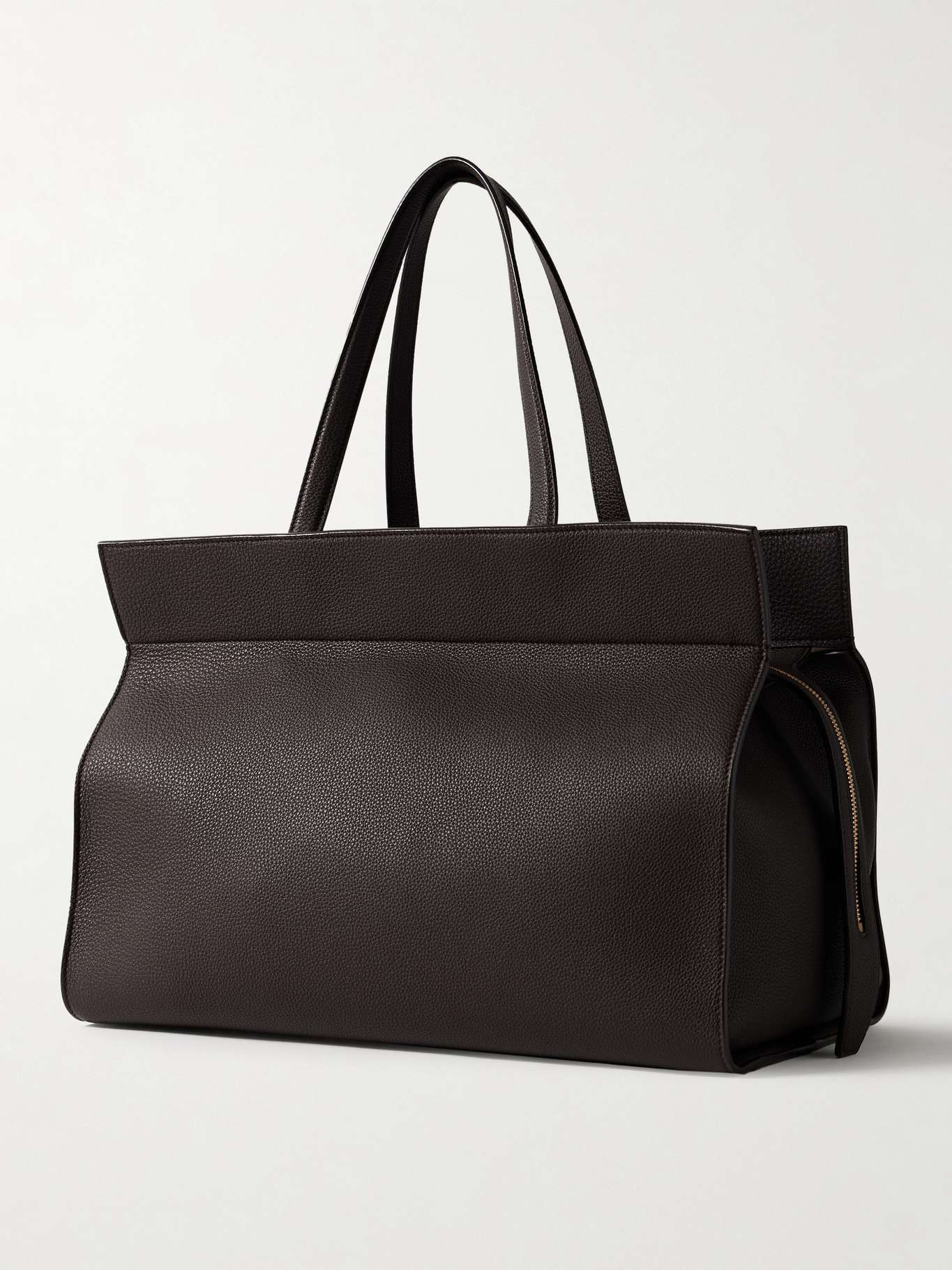 Crosby textured-leather tote Brown - 3
