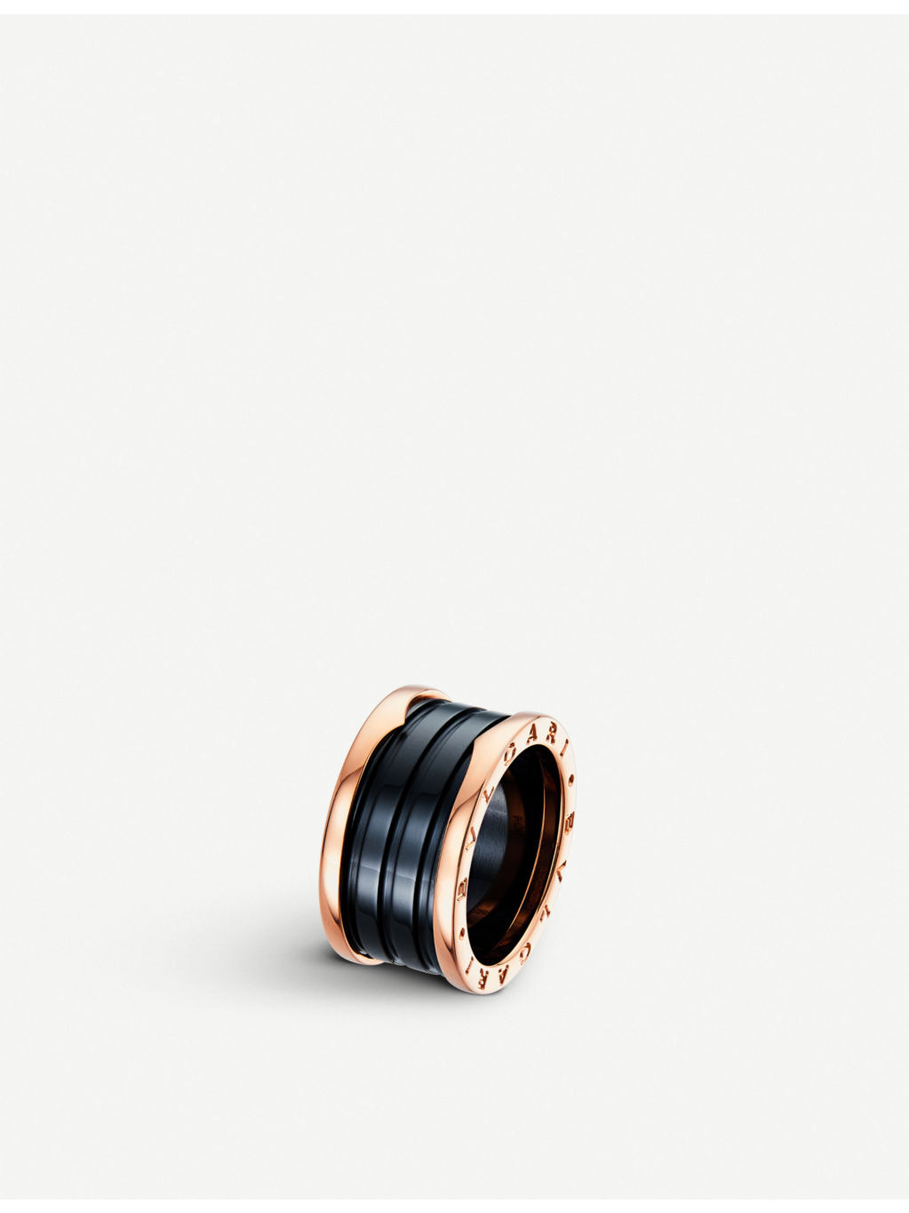 B.zero1 18ct rose-gold and ceramic ring - 4