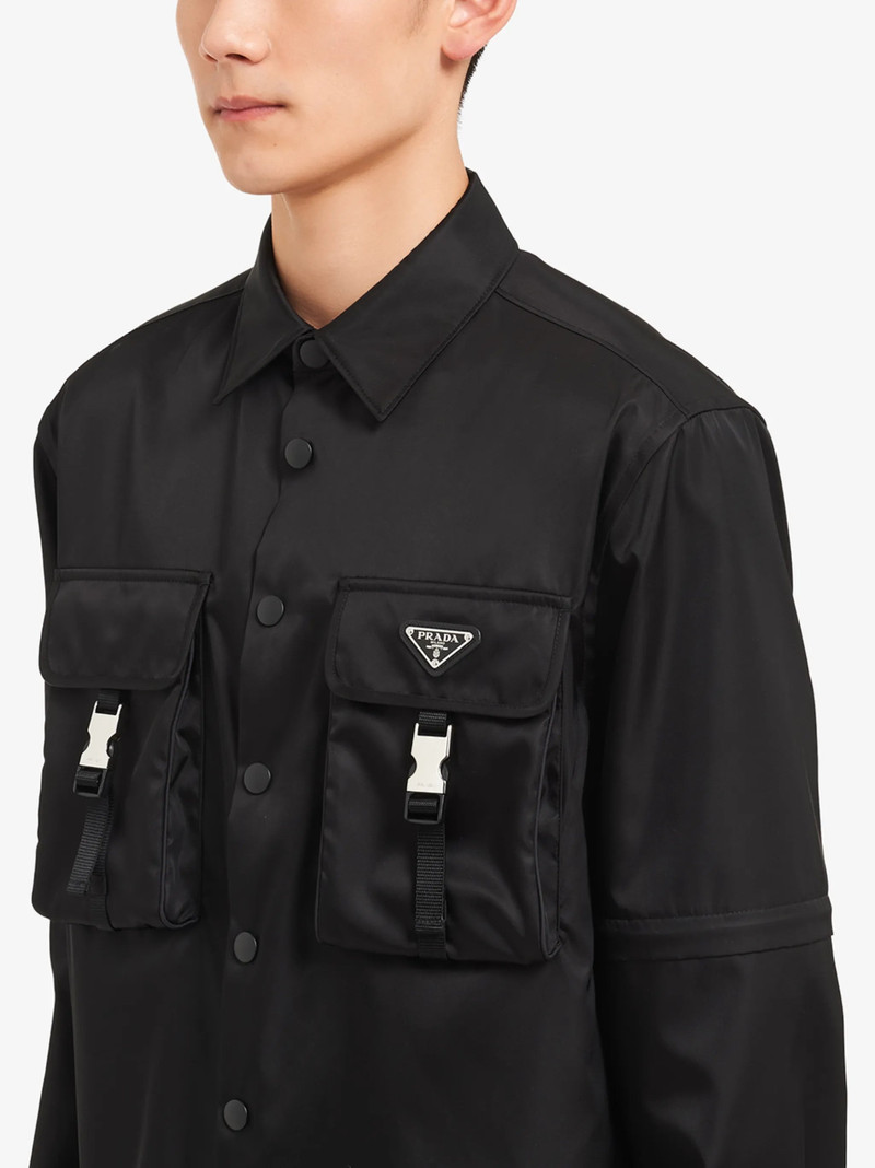 Prada Prada Re-Nylon Triangle-logo Shirt outlook